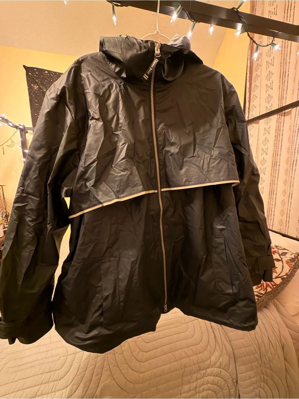 Charles River Apparel Navy Hooded Trench  Rain Coat